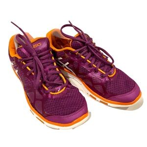 ASICS Women's GEL-Fit Sana Athletic Running Shoe, Vibrant Purple & Orange Sz 8.5